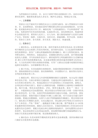 镇2022年清明节期间殡葬工作预案.docx