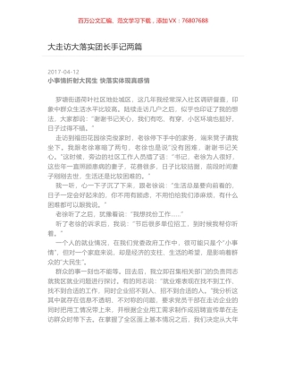 大走访大落实团长手记两篇.docx