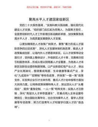 -水平人才建国家级新区.docx