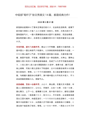 中组部“笔杆子”徐文秀美文14篇，都是经典力作！.docx