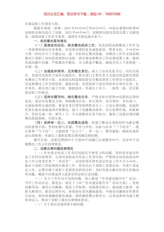 某局党组关于巡察整改情况的报告.docx
