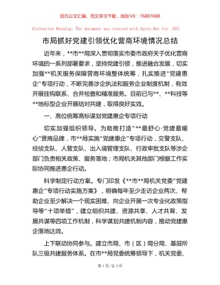 市局抓好党建引领优化营商环境情况总结 (2).docx