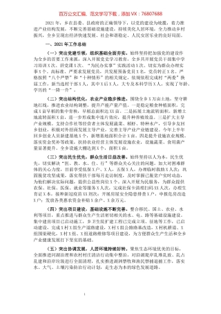 乡2021年工作总结.docx