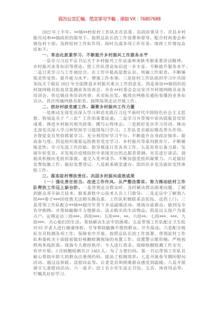 驻村工作队2022年上半年工作总结.docx