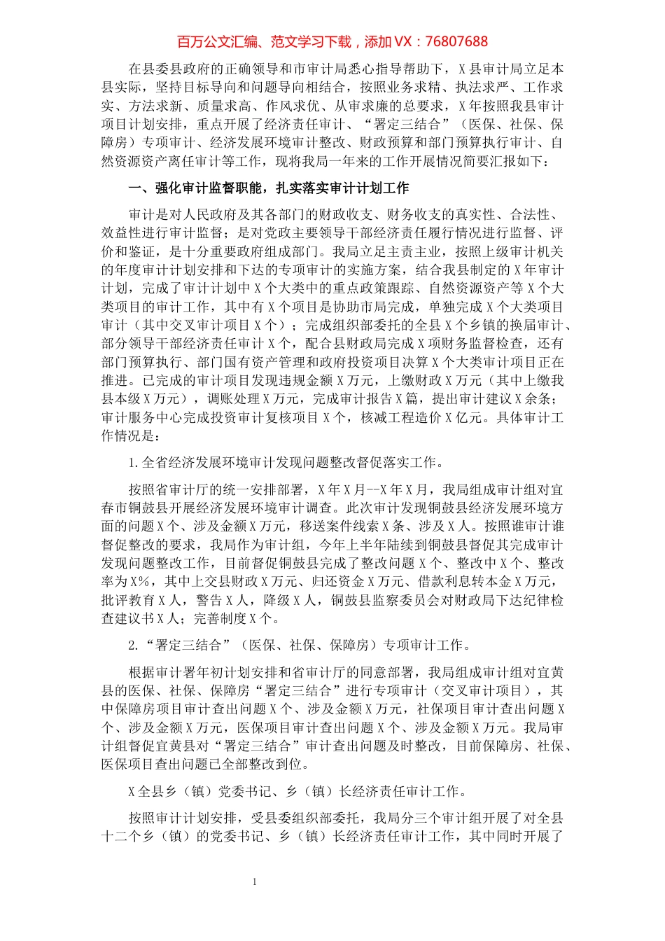 县审计局2021年工作总结.docx_第1页