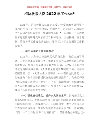 消防救援大队2022年工作总结.docx