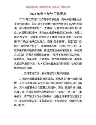 2024年全市统计工作要点.docx