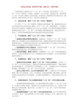 X实施大学生“三支一扶”计划工作总结​​​​​​​​​​.docx