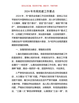 2024年市局党建工作要点.docx