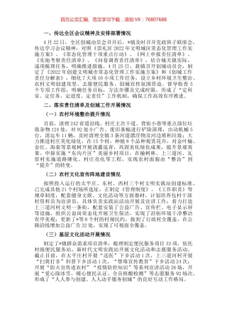 镇文明城市创建工作汇报.docx