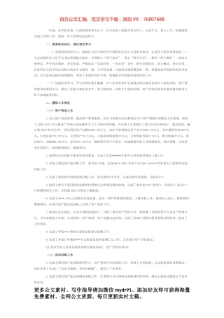 国有资产处副处长2022年工作总结.docx