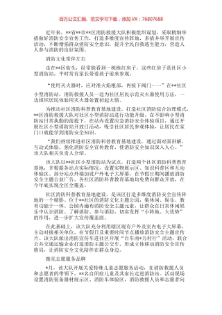 消防救援支队工作综述.docx