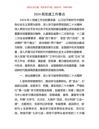 2024局党建工作要点.docx