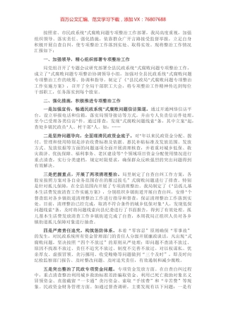 县民政局专项整治工作清理核查阶段情况汇报.docx