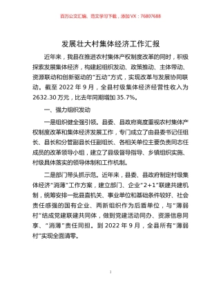 -发展壮大村集体经济工作汇报.docx