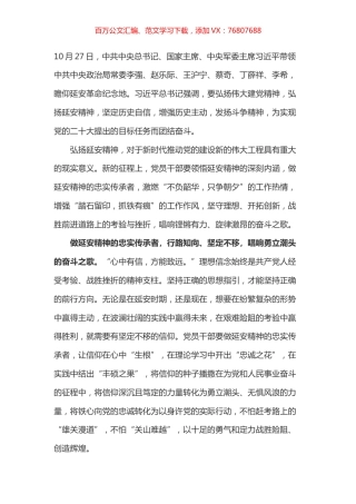 延安考察学习心得之一.docx
