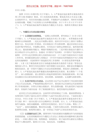 X局党组以案促改专题民主生活会召开情况报告.docx