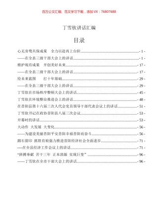 丁雪钦讲话专辑.docx