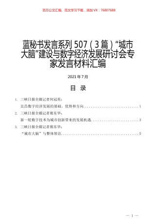 （3篇）“城市大脑”建设与数字经济发展研讨会专家发言材料汇编.docx