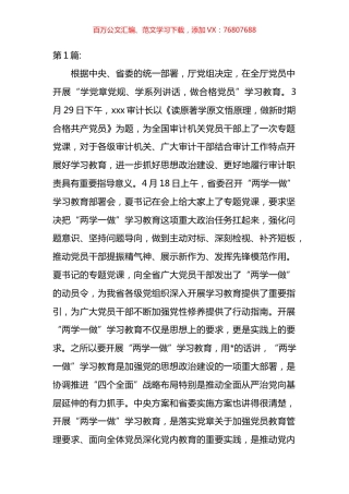 审计机关党员干部经典党课讲稿材料汇编（10篇）.docx