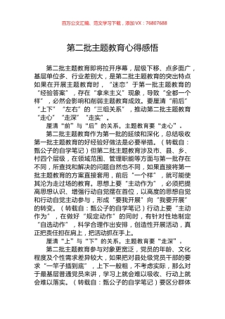 第二批主题教育心得感悟.docx