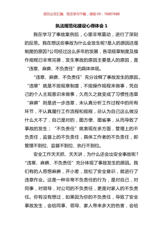 执法规范化建设心得体会汇编.docx