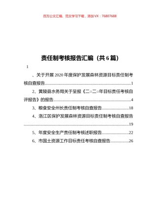 责任制考核报告汇编（共6篇）.docx