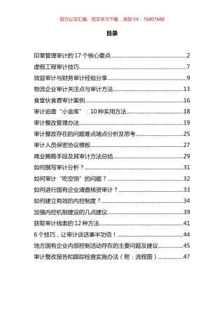 审计资料汇编（19篇）.docx