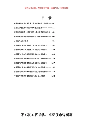 13篇乡镇党代会工作报告.docx