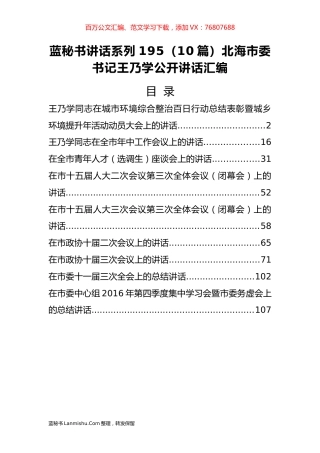 （10篇）北海市王乃学公开讲话汇编.docx