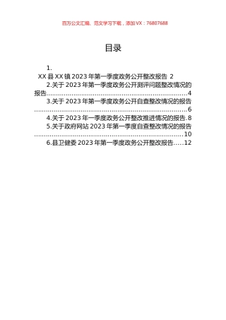 2023年第一季度整改报告汇编.docx