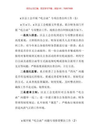 吃公函专项自查自纠工作总结汇编.docx