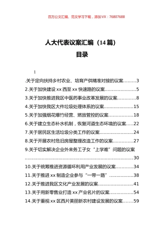 人大代表议案汇编（14篇）.docx