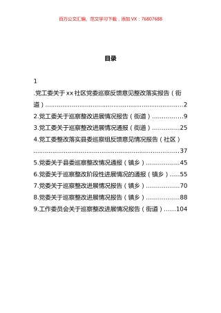 巡察整改进展情况报告汇编.docx