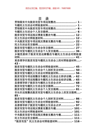 脱贫攻坚民主生活会专辑.docx
