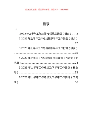2023年上半年工作总结和下半年工作打算汇编.docx