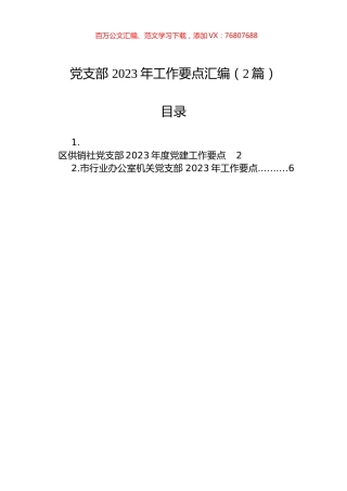 党支部2023年工作要点汇编（2篇）.docx