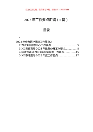 2023年工作要点汇编（5篇）.docx