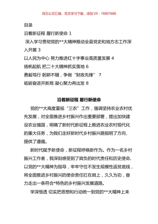 县直机关党组织书记“学精神、谈感悟、话落实”系列活动感受分享汇编.docx