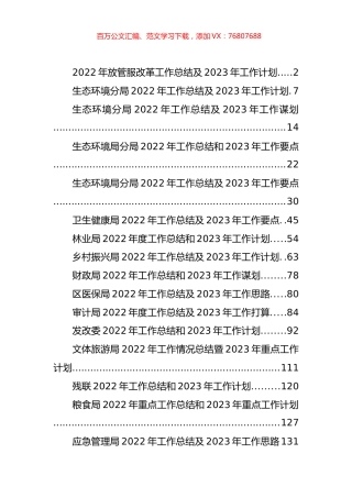 各局部门2022年工作总结及2023年工作要点汇编（17篇）.docx