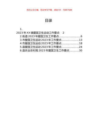 2023年爱国卫生工作要点汇编.docx