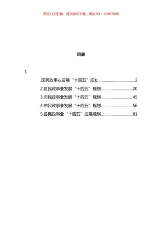 民政事业发展“十四五”规划汇编.docx