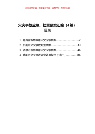 火灾事故应急、处置预案汇编（4篇）.docx