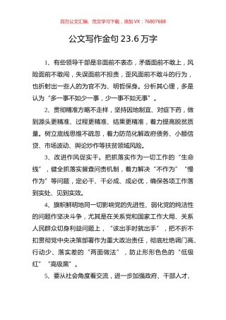 300条公文写作金句23.6万字.docx