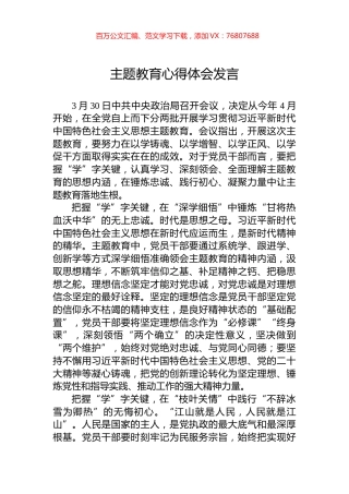 主题教育心得体会发言.docx