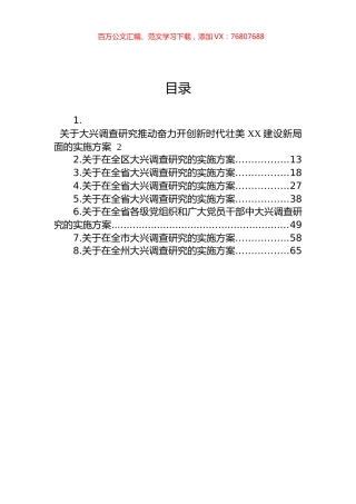 2023年大兴调查研究的实施方案汇编.docx