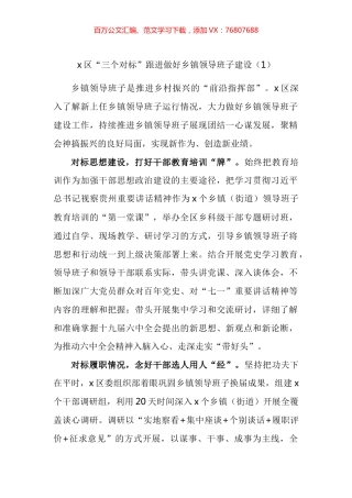 乡镇领导班子建设工作经验材料汇编（10篇）.docx