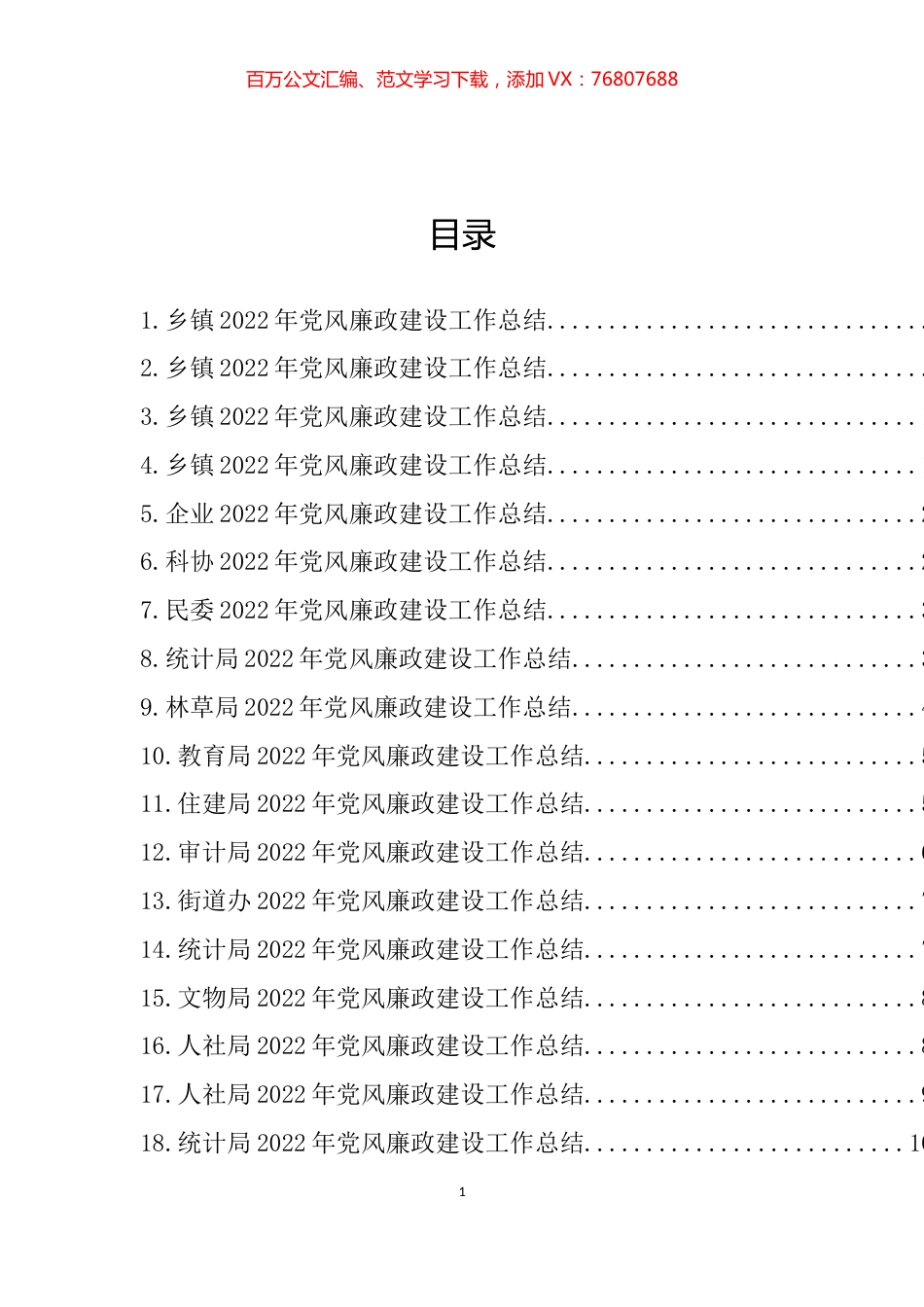 党风廉政建设年度工作总结汇编（27篇）.docx_第1页