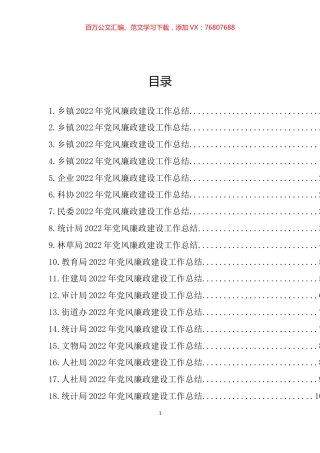 党风廉政建设年度工作总结汇编（27篇）.docx