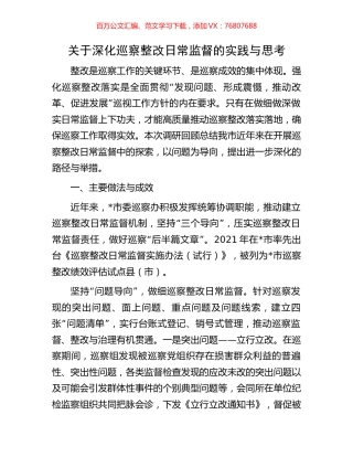 关于深化巡察整改日常监督的实践与思考.docx
